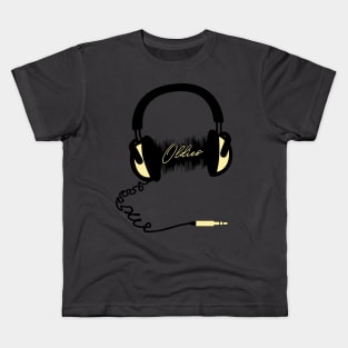 Headphones Audio Wave - Oldies Kids T-Shirt